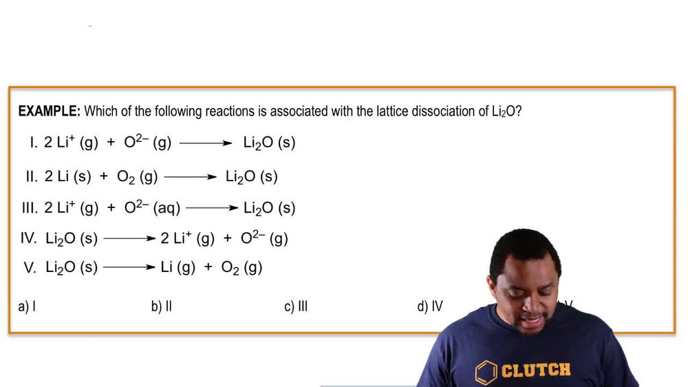 Lattice Energy Example 2