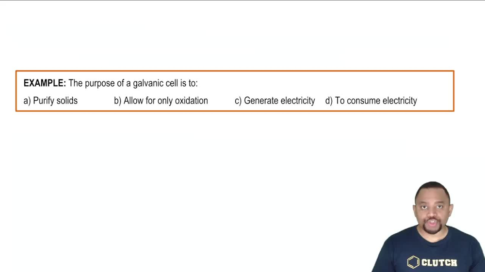 Galvanic Cell Example