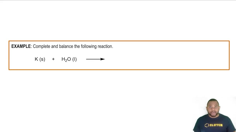Group 1A and 2A Reactions Example