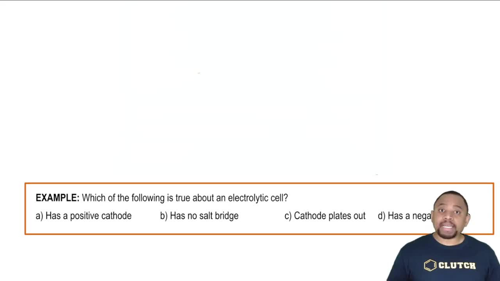 Electrolytic Cell Components Example