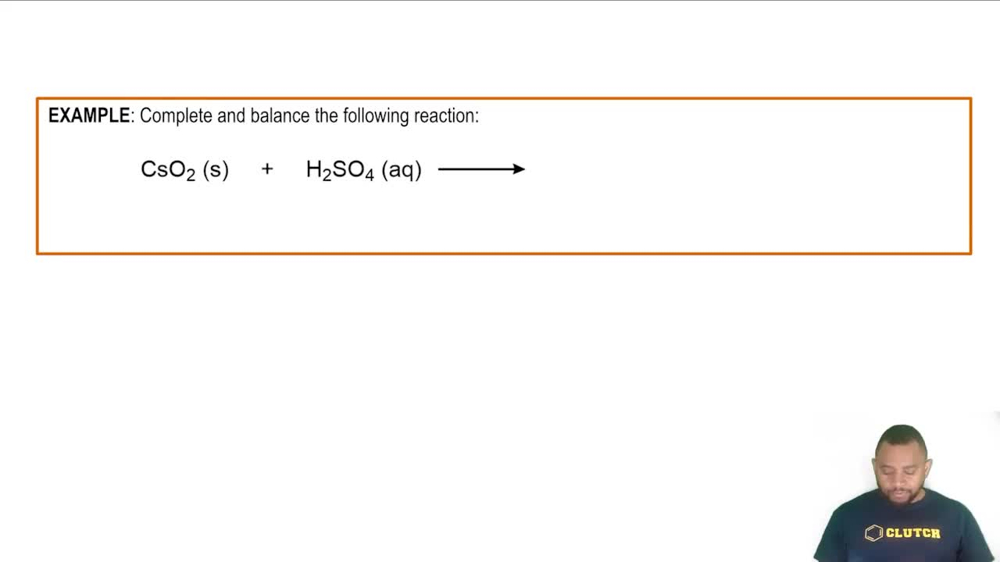 Peroxide and Superoxide Reactions Example