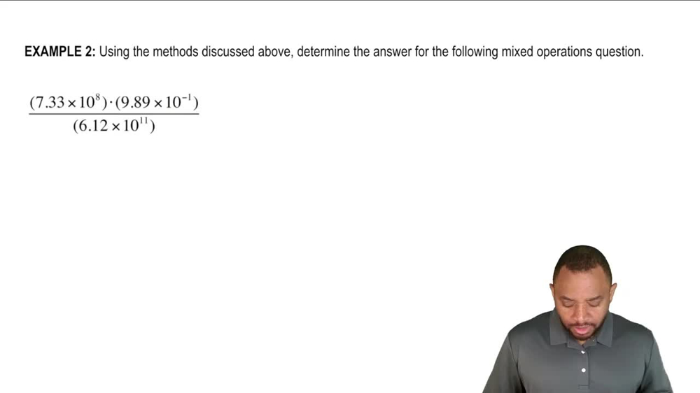 Scientific Notation Mixed Operations