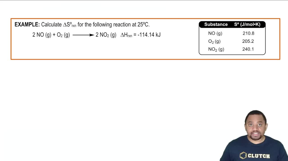 Entropy of Reaction Example