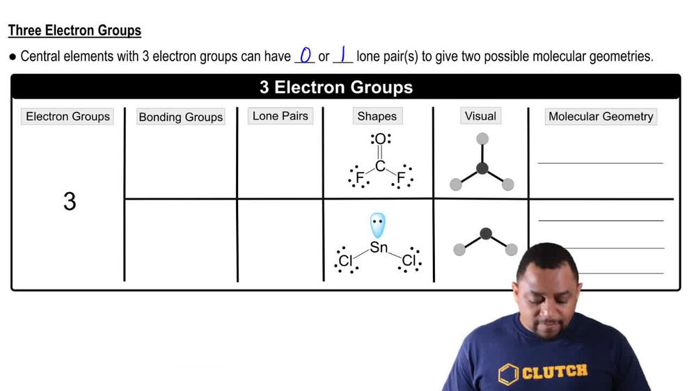 Molecular Geometry with Three Electron Groups 