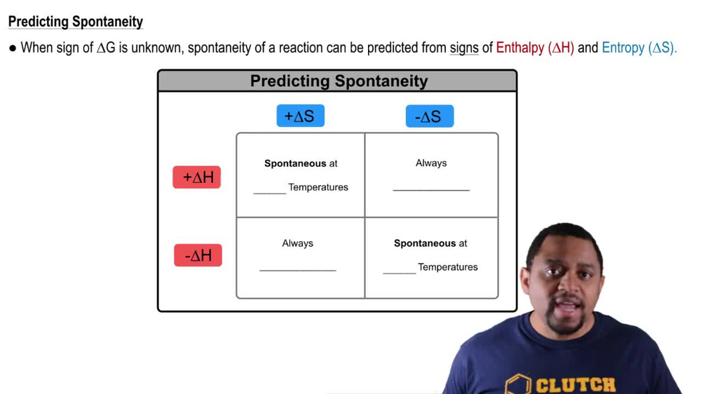 Spontaneity and Temperature