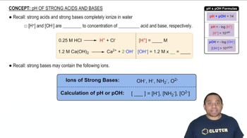 pH of Strong Acids and Bases