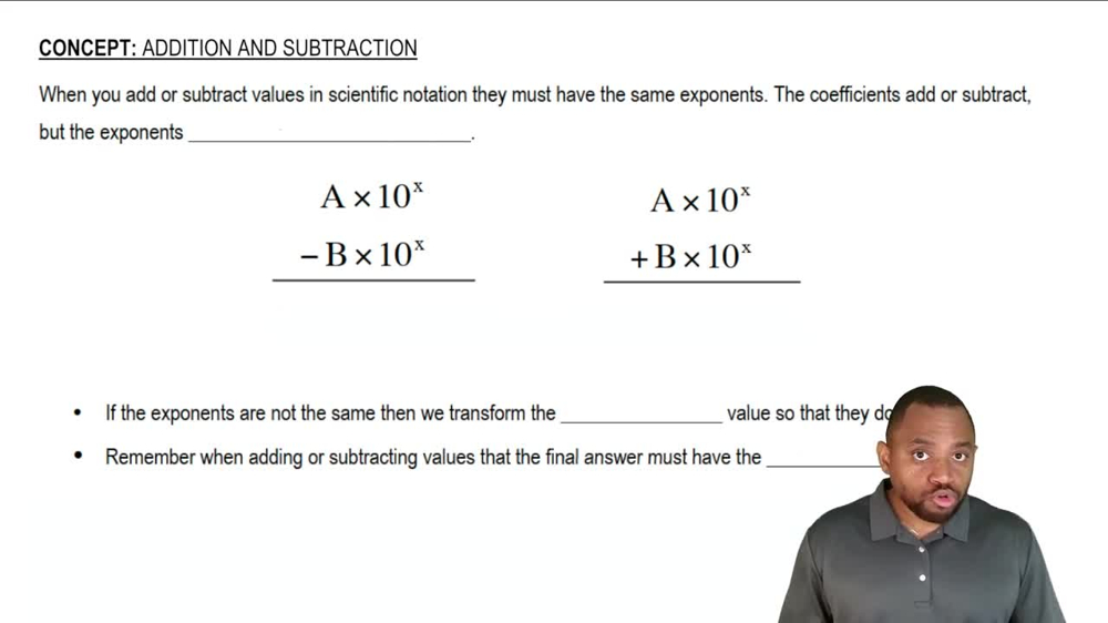 Scientific Notation in Addition and Substraction