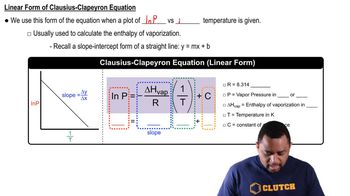 Linear Form of Clausius-Clapeyron Equation