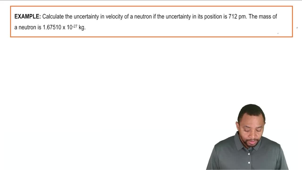 Uncertainty Principle Formula Example