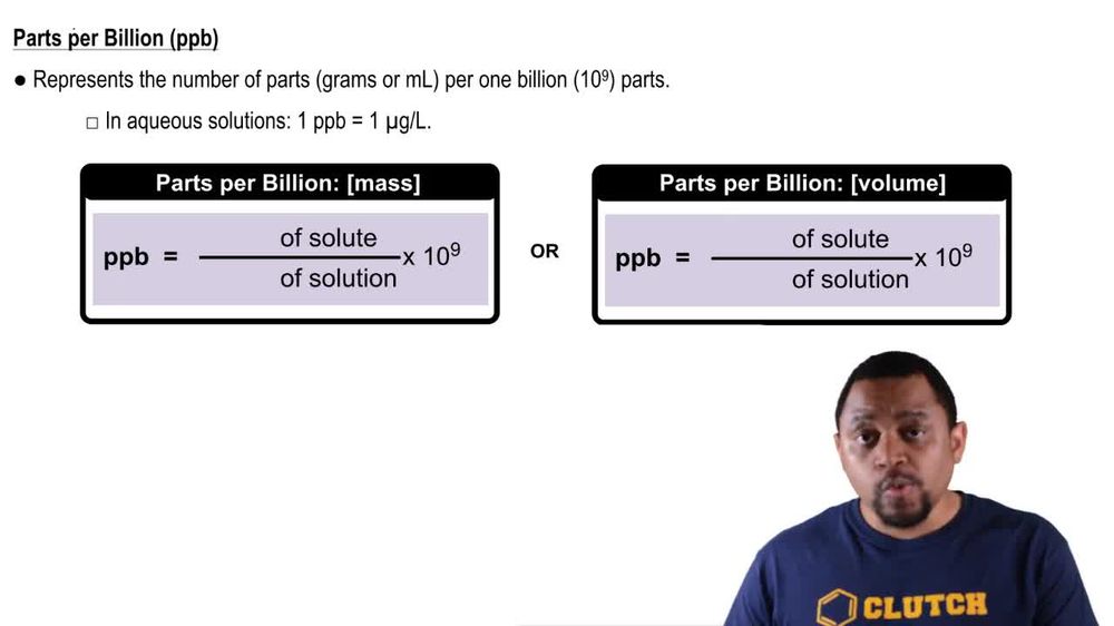 Parts per Billion (ppb)