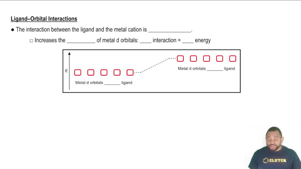 The greater the interaction between the metal and its ligands then the greater the energy of its d orbitals