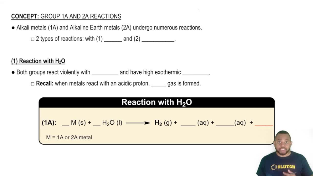 Reaction with H2O