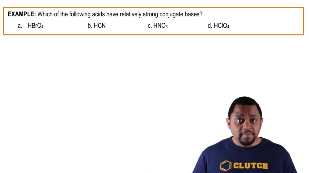 Conjugate Base Strength Example