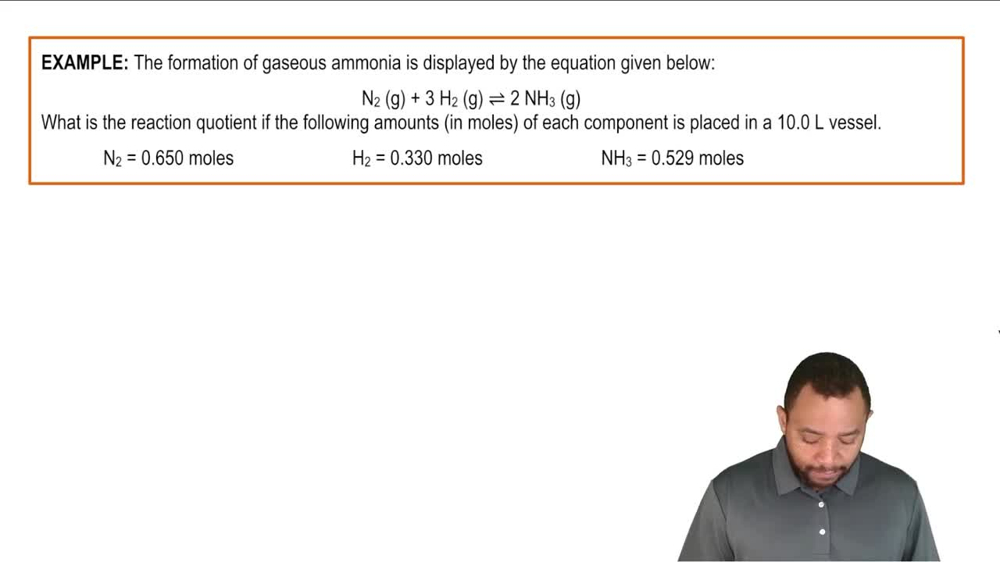 Reaction Quotient Calculation Example