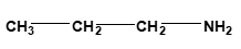 Linear structure of a primary amine with three carbon atoms and an amine group.
