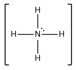 Lewis Dot Structure of NH4 with a nitrogen atom and one unpaired electron.
