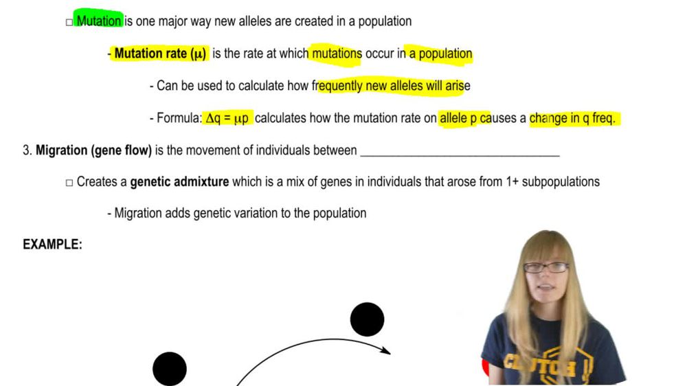 New Alleles and Migration