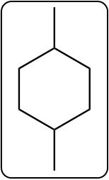 Chemical structure of a cyclohexane derivative, likely a product of dehydration.