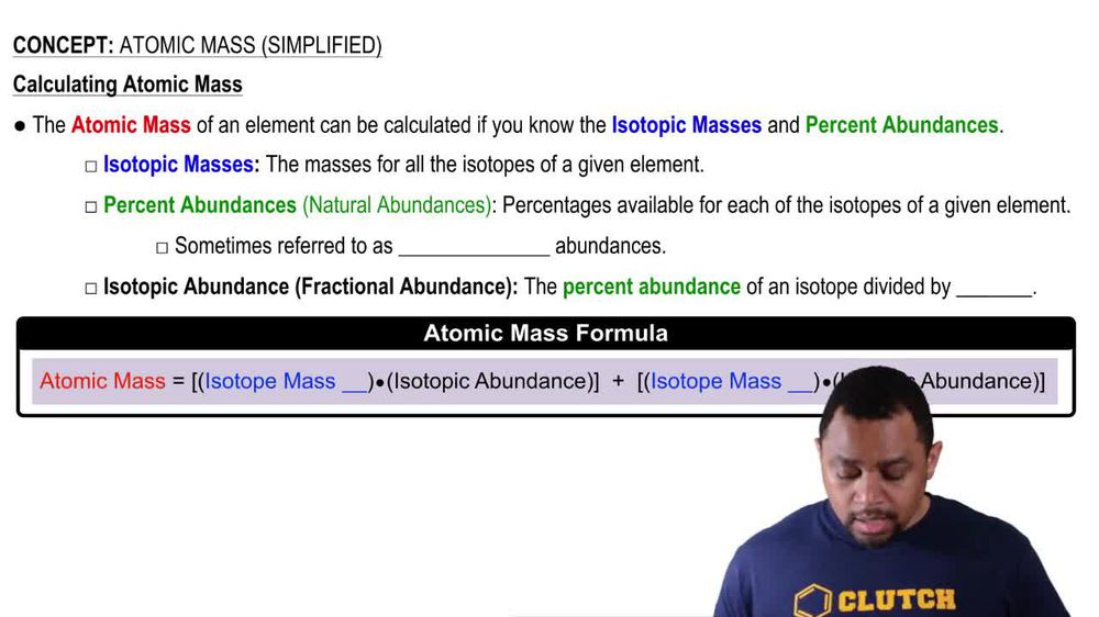 Atomic Mass (Simplified) Concept 2
