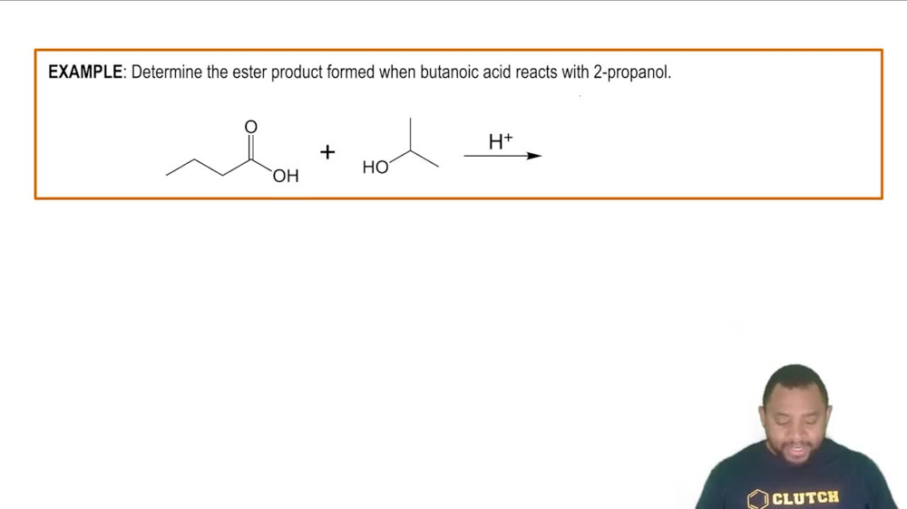 Ester Reactions: Esterification Example 1