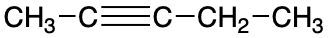 Structural formula of an alkyne compound for identification in hydrocarbons.