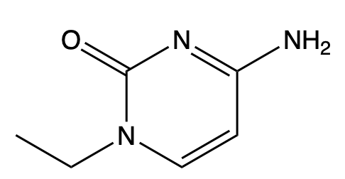 Chemical structure of a nitrogenous base, questioning if it's a purine or pyrimidine.