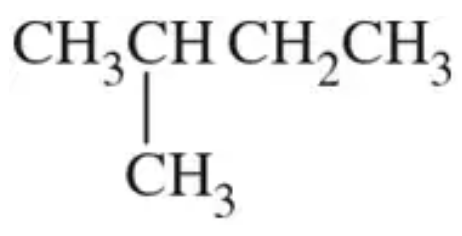 Condensed chemical structure showing a branched alkane with carbon and hydrogen atoms.