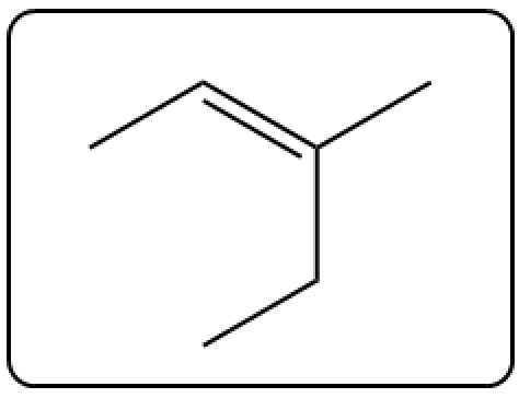 Another possible alkene product structure from the dehydration reaction of the alcohol.