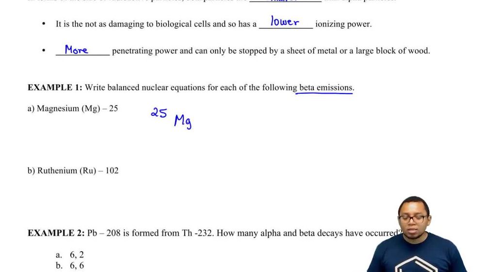 Beta Decay Example 1