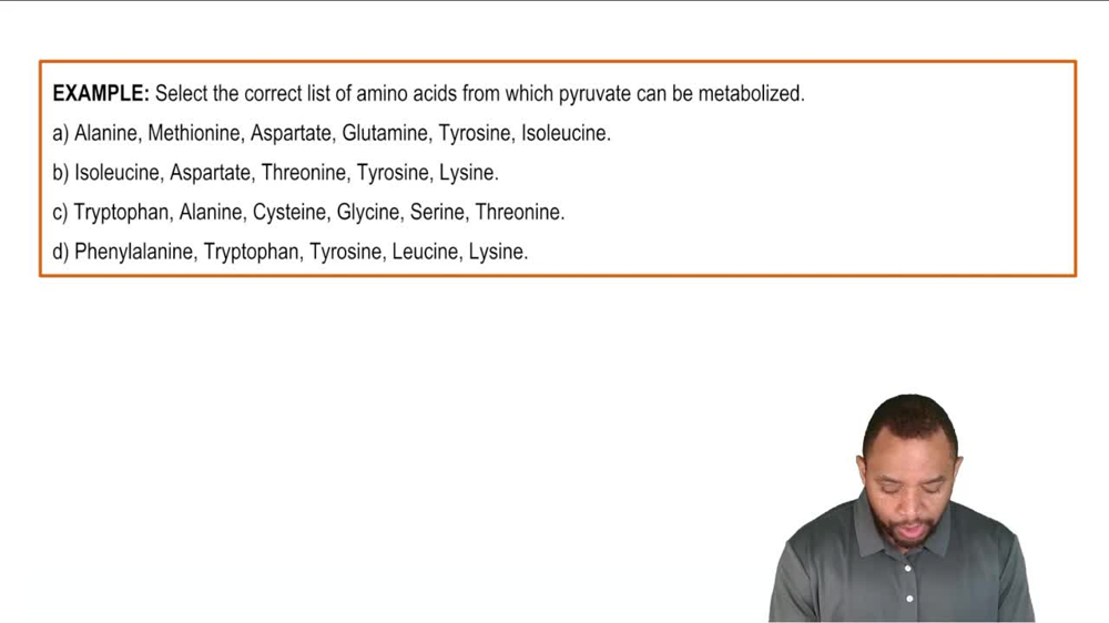 Amino Acid Catabolism: Carbon Atoms Example 3