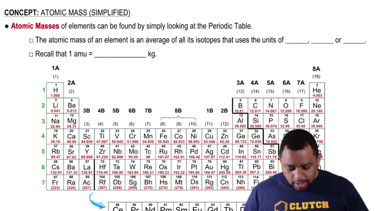 Atomic Mass (Conceptual) Concept 1