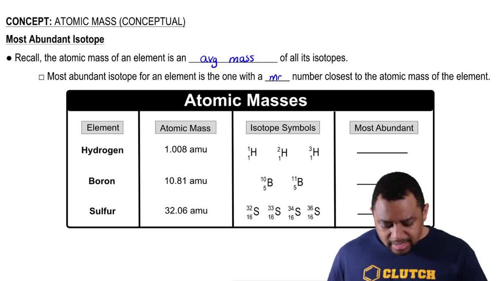 Atomic Mass (Conceptual) Concept 2