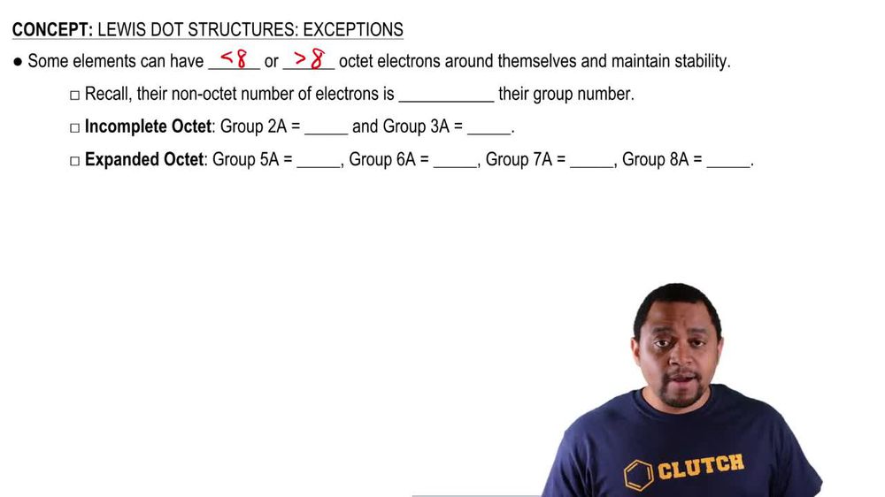 Lewis Dot Structures: Exceptions (Simplified) Concept 1