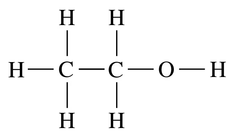 Structural formula of an organic compound showing carbon, hydrogen, and oxygen atoms.