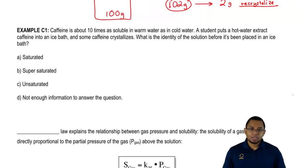 Solubility: Temperature Effect Example 1