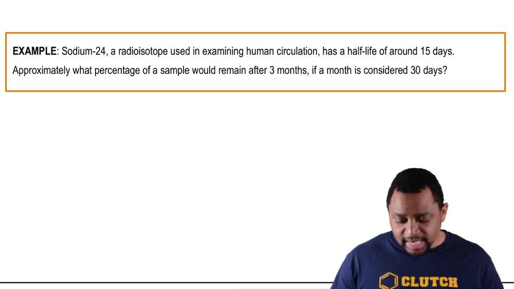 Radioactive Half-Life Example 1