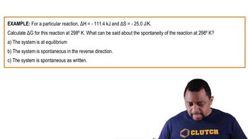 Gibbs Free Energy (Simplified) Example 3