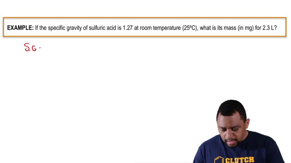 Specific Gravity Example 1
