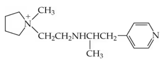Chemical structure of an amine compound with labeled nitrogen atoms for classification as primary, secondary, or tertiary.