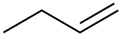 Illustration of a compound's condensed structural formula for organic chemistry.