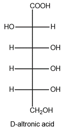 Fischer projection of D-altrose reduced to D-altronic acid.