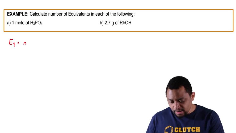Acid-Base Equivalents Example 1
