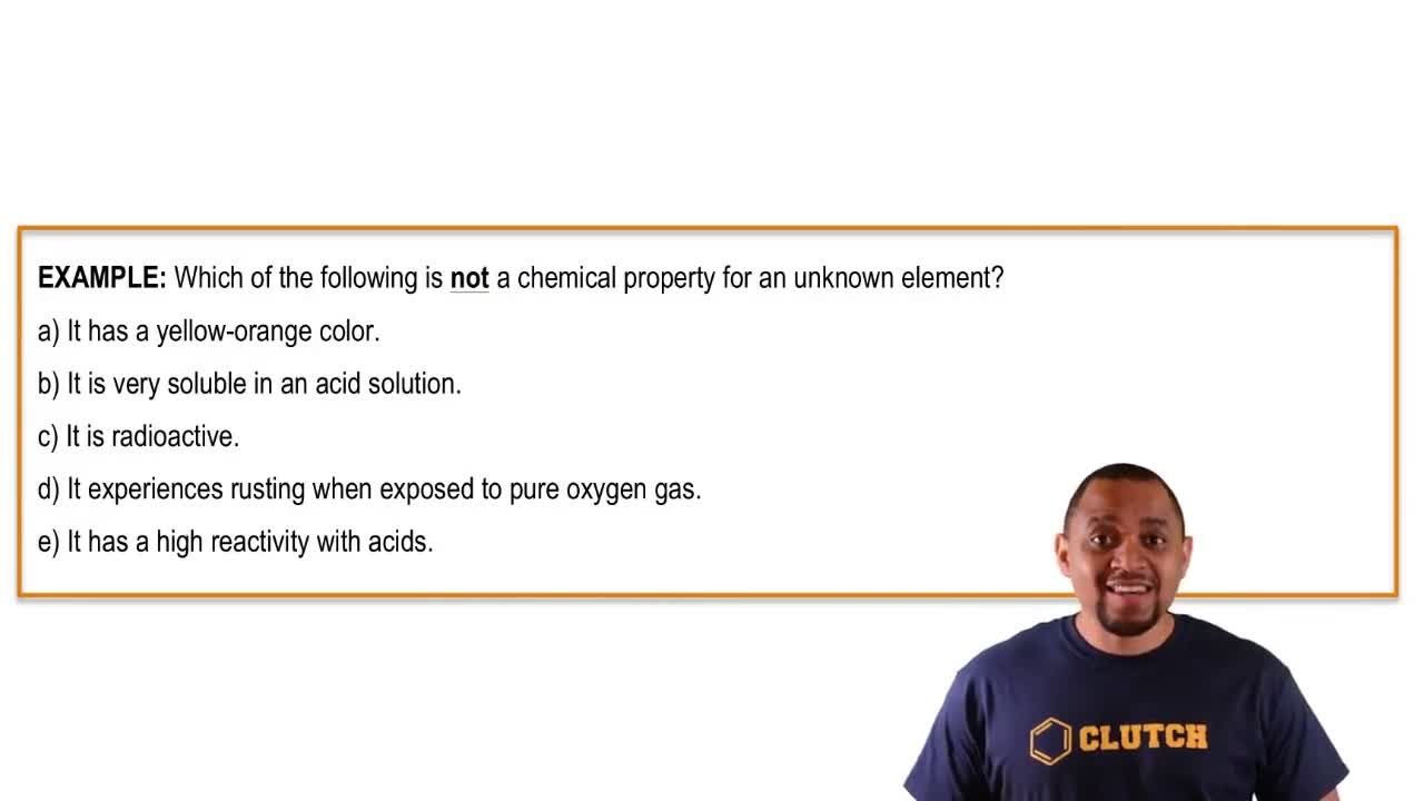 Chemical Properties Example 1