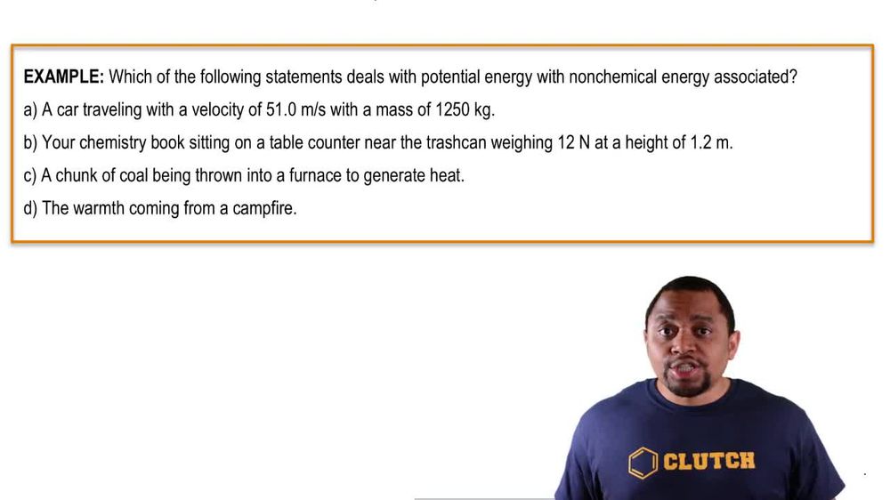 Nature of Energy Example 1