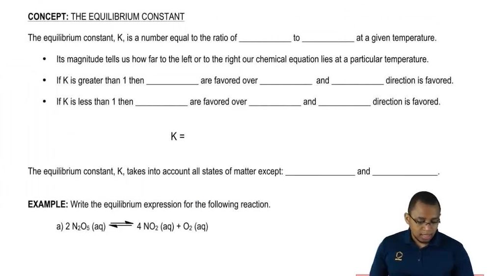 The Equilibrium Constant Concept 1