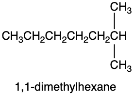Structural formula of an alkane with substituents, questioning if its given name is correct and what the correct name is.