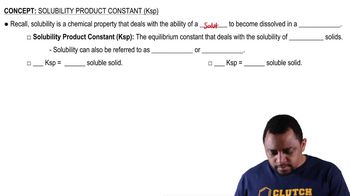 Solubility Product Constant (Ksp) Concept 1