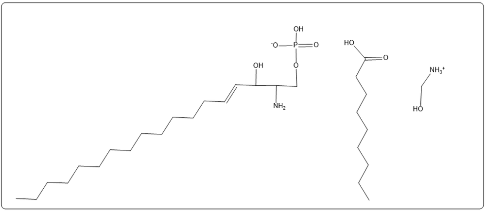 Products of sphingomyelin hydrolysis with hydroxyl and ammonium groups.