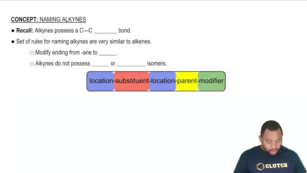 Rules for Naming Alkynes Concept 1
