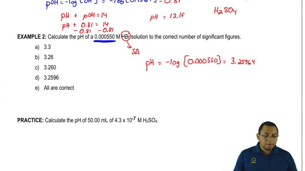 pH of Strong Acids & Bases Example 2